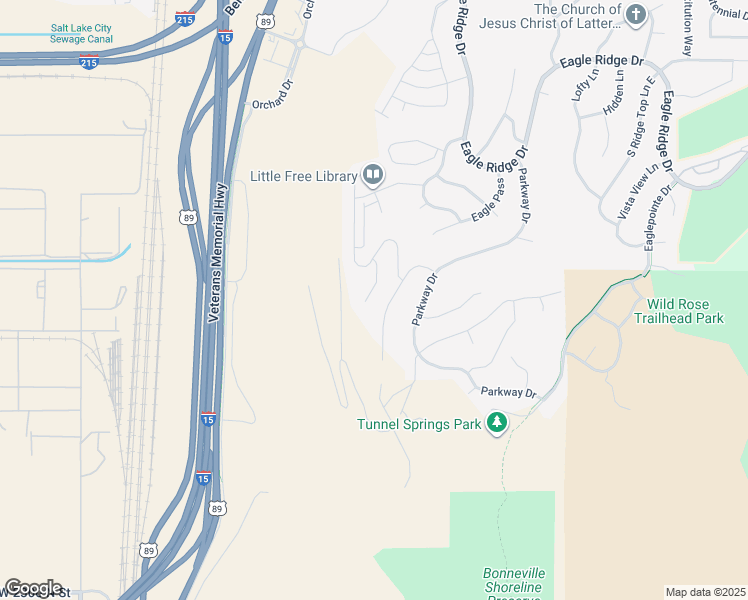 map of restaurants, bars, coffee shops, grocery stores, and more near 837 South Finley Circle in North Salt Lake