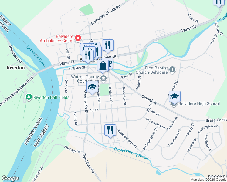 map of restaurants, bars, coffee shops, grocery stores, and more near 512 2nd Street in Belvidere