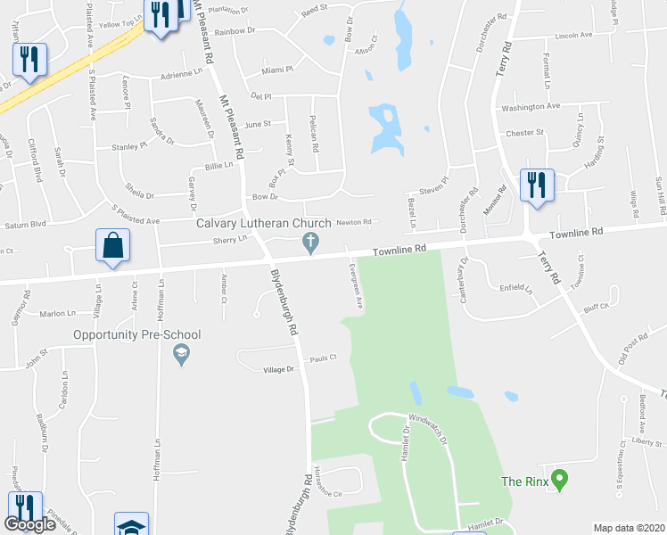 map of restaurants, bars, coffee shops, grocery stores, and more near 890 Townline Road in Hauppauge