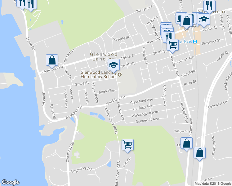 map of restaurants, bars, coffee shops, grocery stores, and more near 65 Eden Way in Roslyn