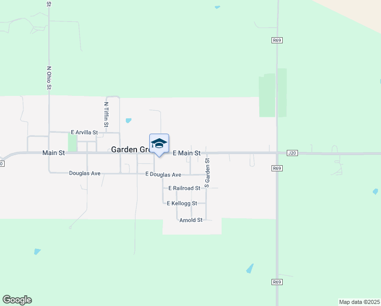 map of restaurants, bars, coffee shops, grocery stores, and more near East Main Street in Garden Grove