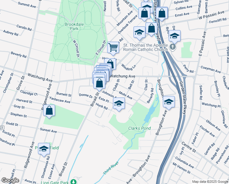 map of restaurants, bars, coffee shops, grocery stores, and more near 41 Mohr Avenue in Bloomfield