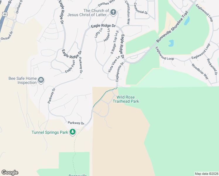 map of restaurants, bars, coffee shops, grocery stores, and more near 802 Eaglepointe Drive in North Salt Lake