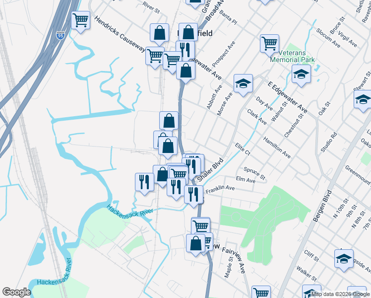 map of restaurants, bars, coffee shops, grocery stores, and more near in Ridgefield
