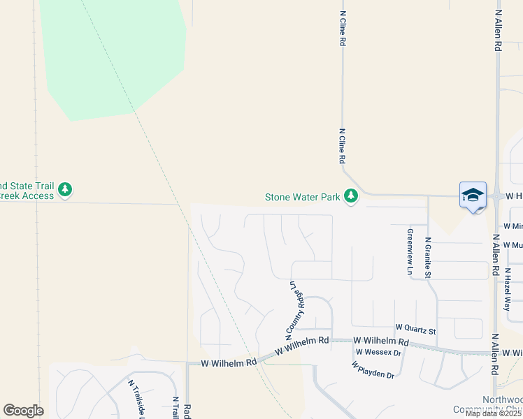 map of restaurants, bars, coffee shops, grocery stores, and more near 11203 North Country Ridge Lane in Dunlap