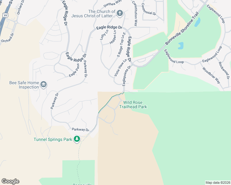 map of restaurants, bars, coffee shops, grocery stores, and more near 802 Eaglepointe Drive in North Salt Lake