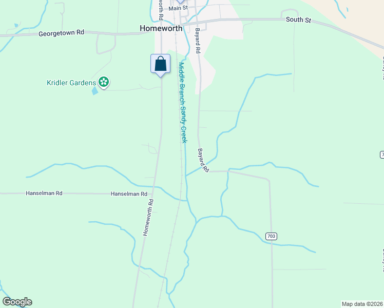 map of restaurants, bars, coffee shops, grocery stores, and more near 5071 Bayard Road in Homeworth