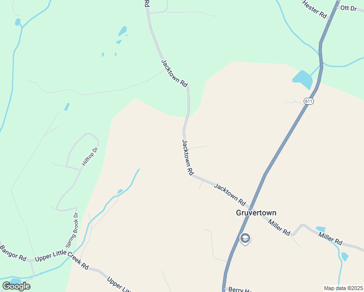 map of restaurants, bars, coffee shops, grocery stores, and more near 9732 Jacktown Road in Bangor