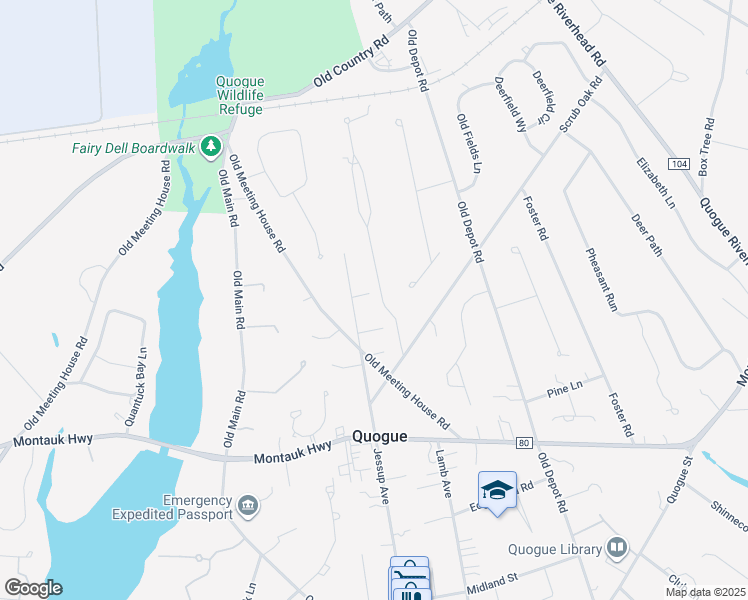 map of restaurants, bars, coffee shops, grocery stores, and more near 46 Jessup Avenue in Quogue