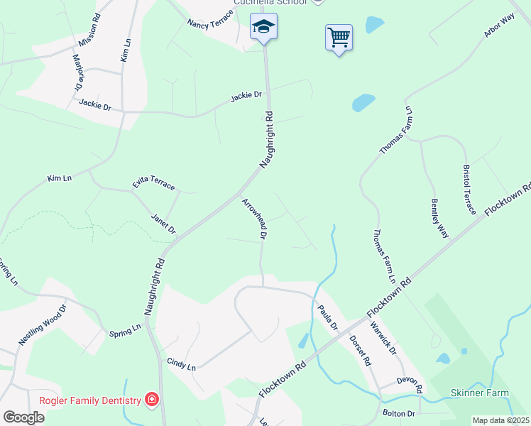 map of restaurants, bars, coffee shops, grocery stores, and more near 4 Hidden Glen Road in Long Valley