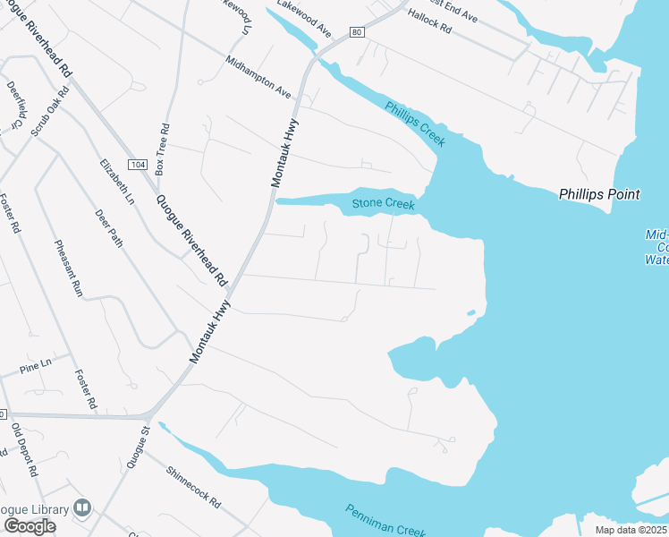 map of restaurants, bars, coffee shops, grocery stores, and more near 13 Bay Road in Quogue