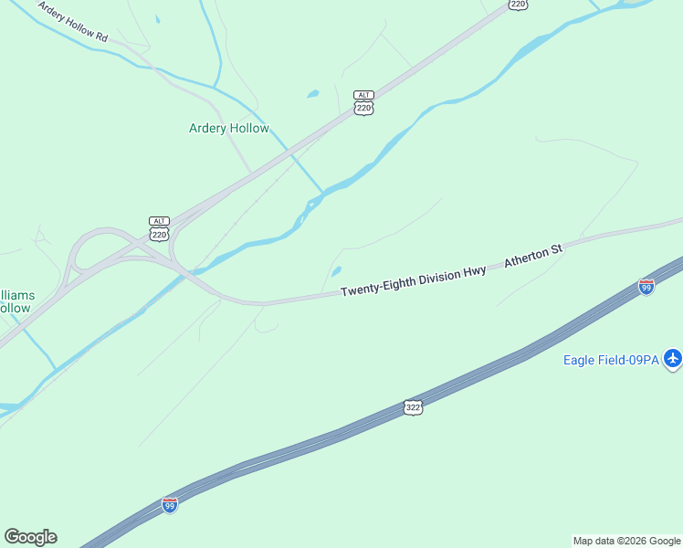 map of restaurants, bars, coffee shops, grocery stores, and more near 123 Kennel Lane in Port Matilda