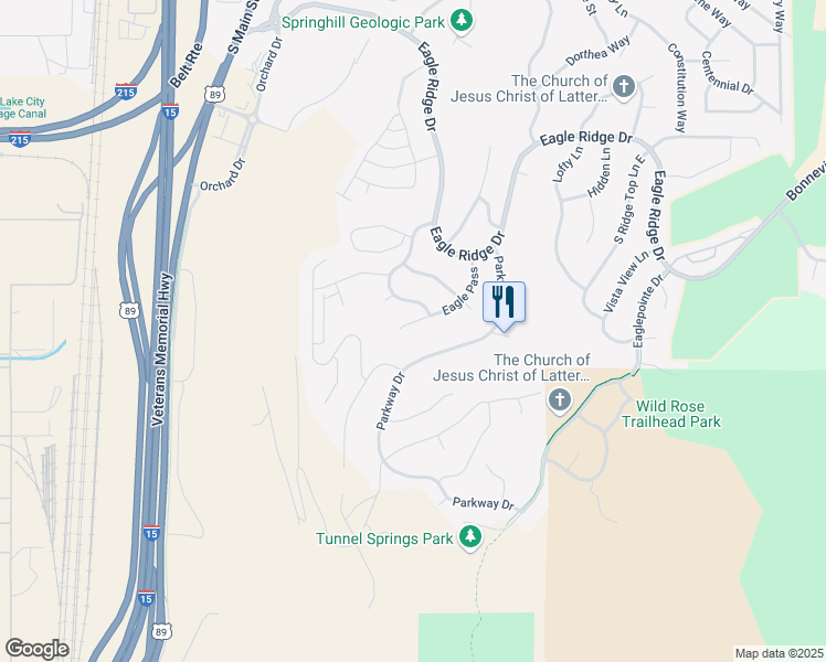 map of restaurants, bars, coffee shops, grocery stores, and more near 721 Eagle Pass in North Salt Lake
