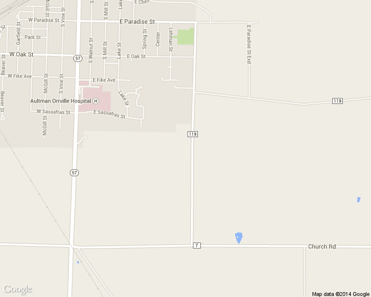 map of restaurants, bars, coffee shops, grocery stores, and more near 2320 Wayne Street in Orrville