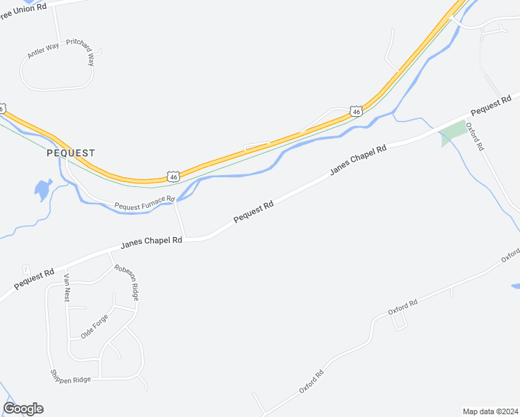 map of restaurants, bars, coffee shops, grocery stores, and more near 407 Pequest Road in White