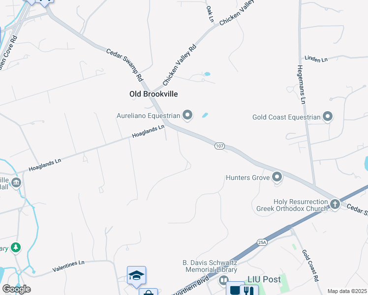 map of restaurants, bars, coffee shops, grocery stores, and more near 9 Meadowridge Lane in Glen Head