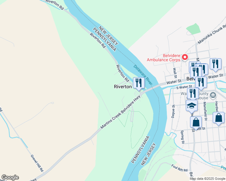 map of restaurants, bars, coffee shops, grocery stores, and more near 9635 Rivers Edge Park in Bangor
