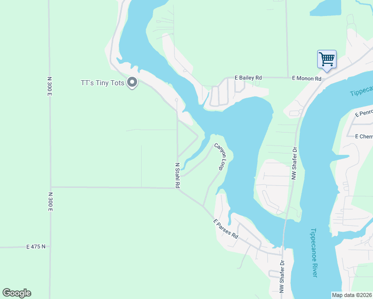 map of restaurants, bars, coffee shops, grocery stores, and more near 5141-5143 North Crab Apple Loop in Monticello