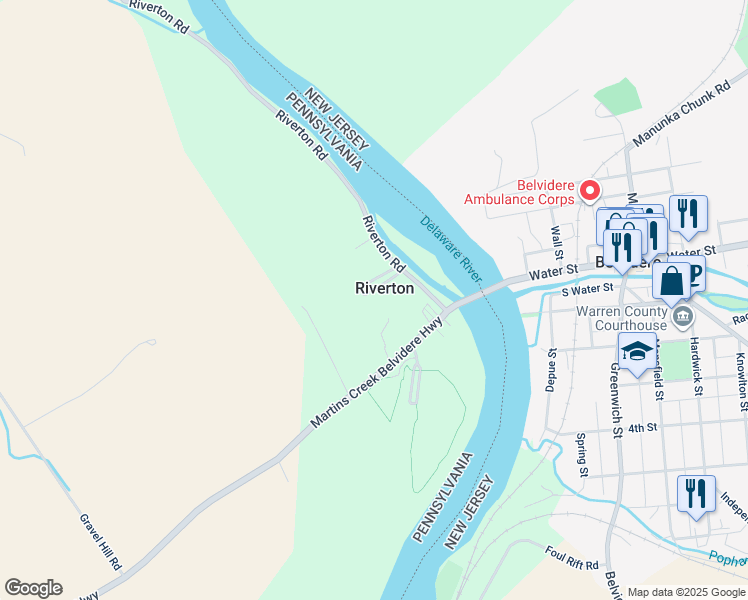 map of restaurants, bars, coffee shops, grocery stores, and more near 9640 Rivers Edge Park in Bangor