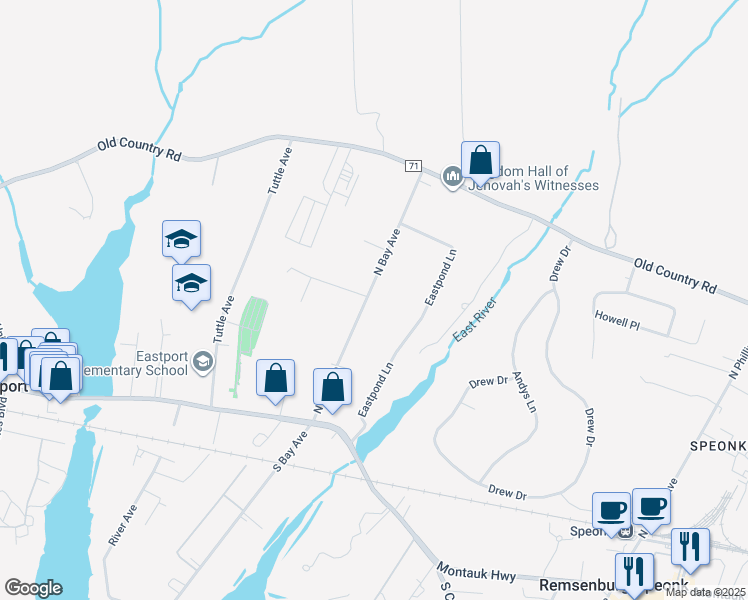 map of restaurants, bars, coffee shops, grocery stores, and more near in Eastport