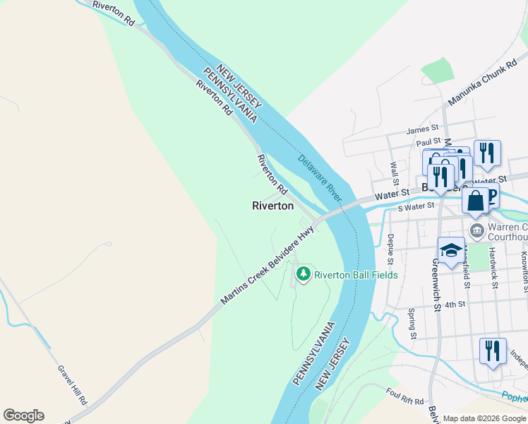 map of restaurants, bars, coffee shops, grocery stores, and more near 9631 Rivers Edge Park in Bangor