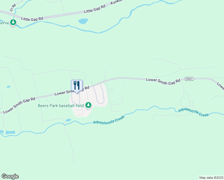 map of restaurants, bars, coffee shops, grocery stores, and more near 70 Kuntz Lane in Kunkletown