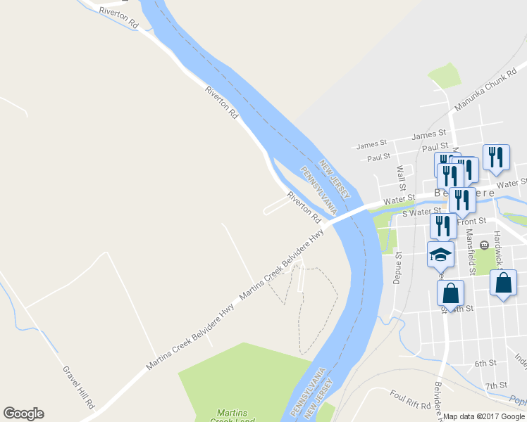map of restaurants, bars, coffee shops, grocery stores, and more near 9657 Rivers Edge Park in Bangor