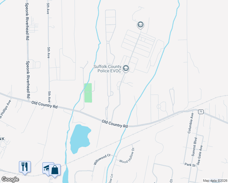 map of restaurants, bars, coffee shops, grocery stores, and more near 5 Scott Drive West in Westhampton