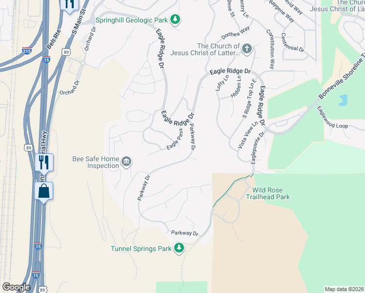 map of restaurants, bars, coffee shops, grocery stores, and more near East Edgemont Drive in Salt Lake City