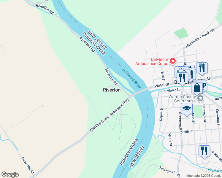 map of restaurants, bars, coffee shops, grocery stores, and more near 9635 Rivers Edge Park in Bangor