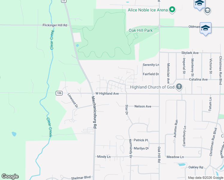 map of restaurants, bars, coffee shops, grocery stores, and more near 1460 West Highland Avenue in Wooster