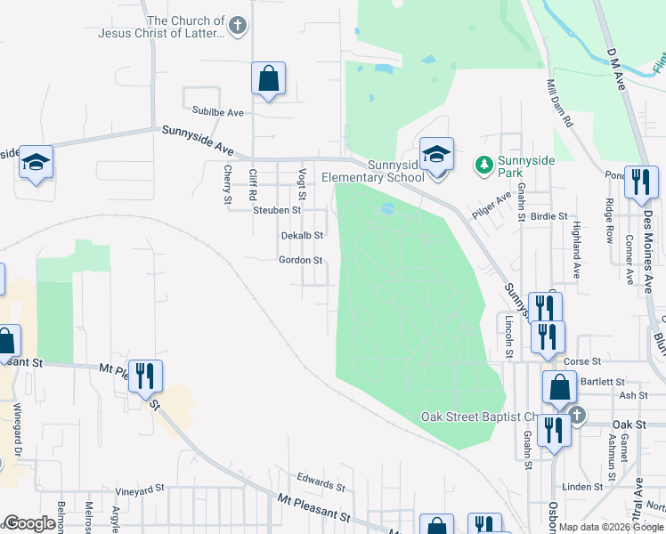 map of restaurants, bars, coffee shops, grocery stores, and more near 2315 Monroe Street in Burlington