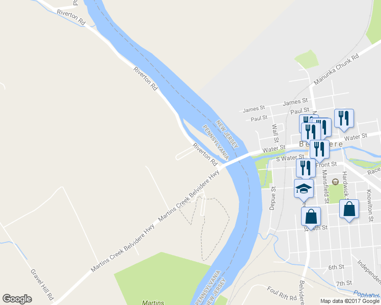 map of restaurants, bars, coffee shops, grocery stores, and more near 9640 Rivers Edge Park in Bangor