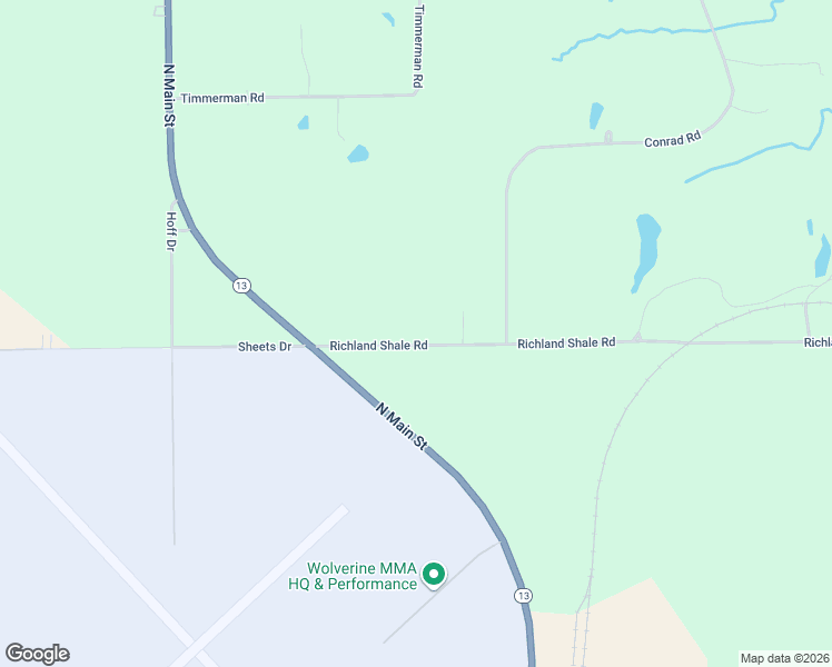 map of restaurants, bars, coffee shops, grocery stores, and more near 195 Richland Shale Road in Mansfield