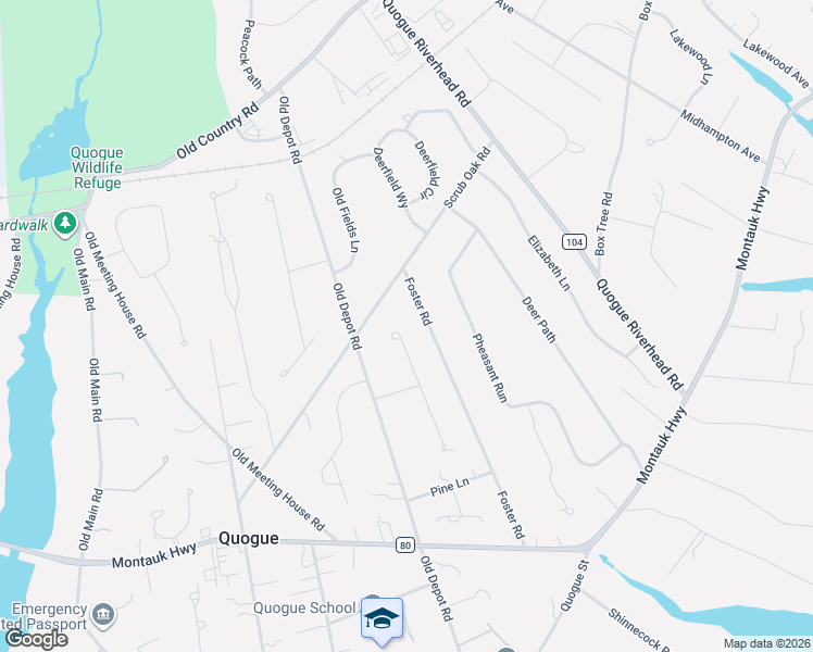 map of restaurants, bars, coffee shops, grocery stores, and more near 6 Woodland Way in Westhampton Beach