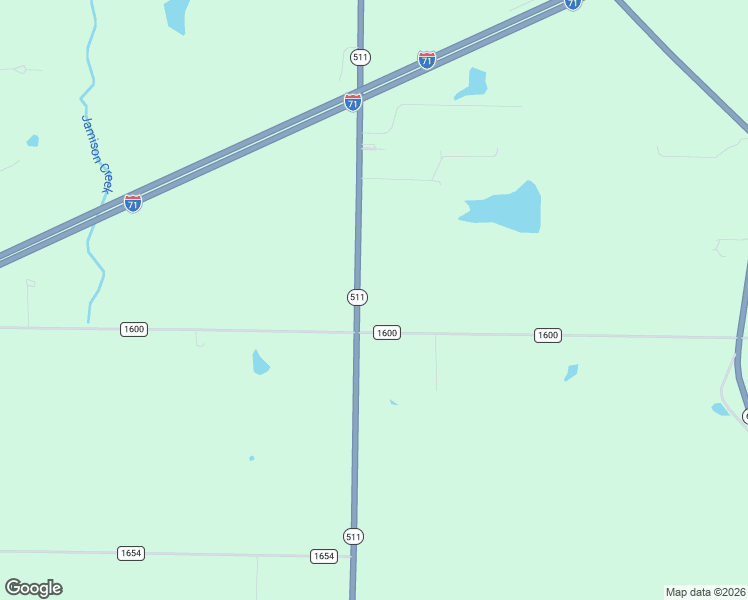 map of restaurants, bars, coffee shops, grocery stores, and more near 896 County Road 1600 in Ashland