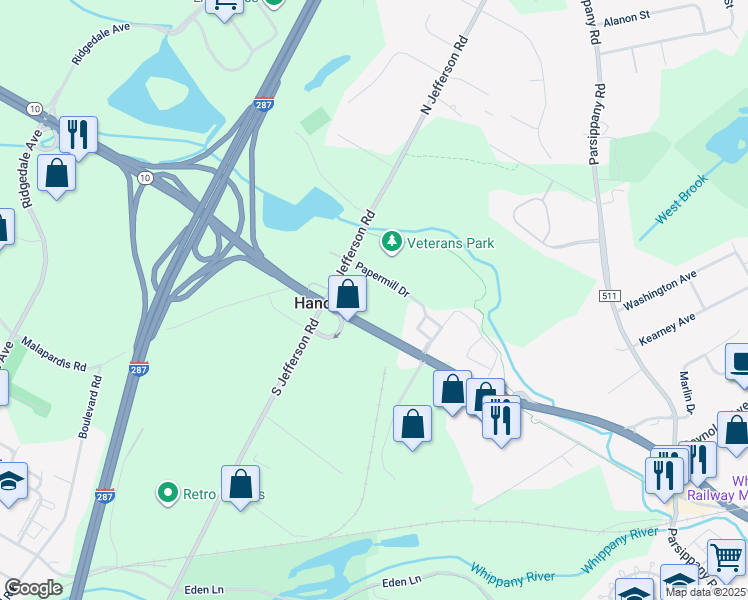 map of restaurants, bars, coffee shops, grocery stores, and more near in Hanover