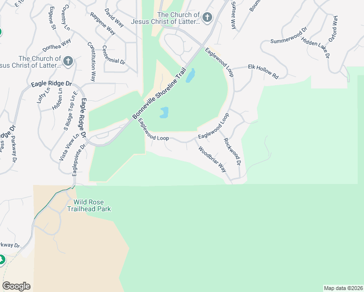 map of restaurants, bars, coffee shops, grocery stores, and more near 664 Wildflower Circle in North Salt Lake