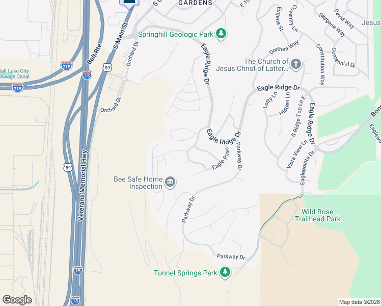 map of restaurants, bars, coffee shops, grocery stores, and more near 260 Edgemont Drive in North Salt Lake