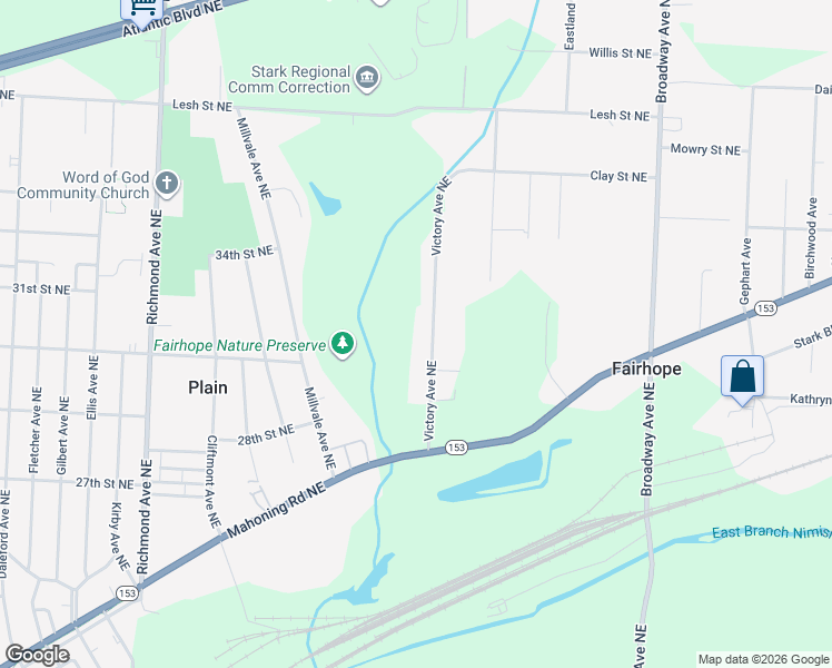 map of restaurants, bars, coffee shops, grocery stores, and more near 3885 Victory Avenue Northeast in Louisville