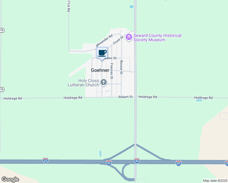 map of restaurants, bars, coffee shops, grocery stores, and more near 1026 Frances Street in Seward