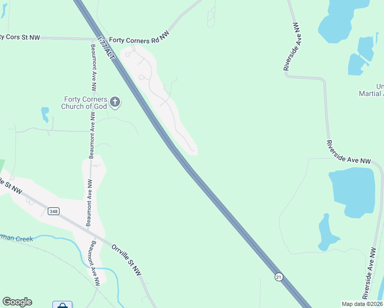 map of restaurants, bars, coffee shops, grocery stores, and more near 133 Thomas Boulevard Northwest in Massillon