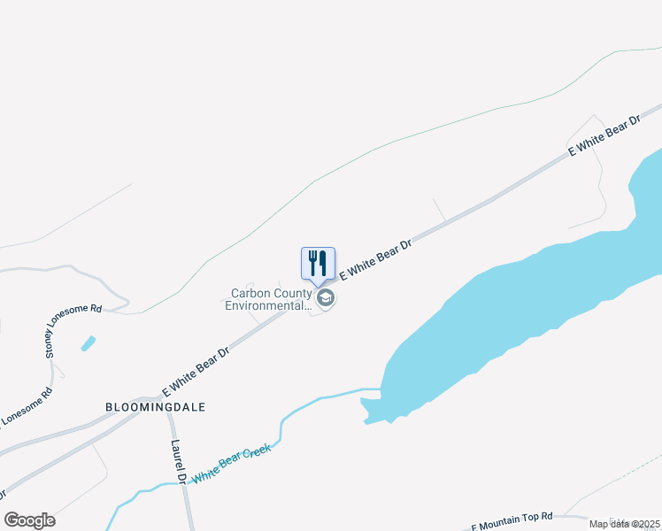map of restaurants, bars, coffee shops, grocery stores, and more near 190 East White Bear Drive in Summit Hill