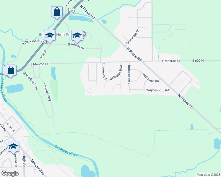 map of restaurants, bars, coffee shops, grocery stores, and more near 228 Piedmont Lane in Decatur