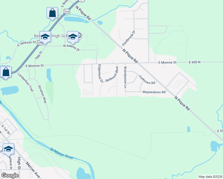 map of restaurants, bars, coffee shops, grocery stores, and more near 228 Piedmont Lane in Decatur