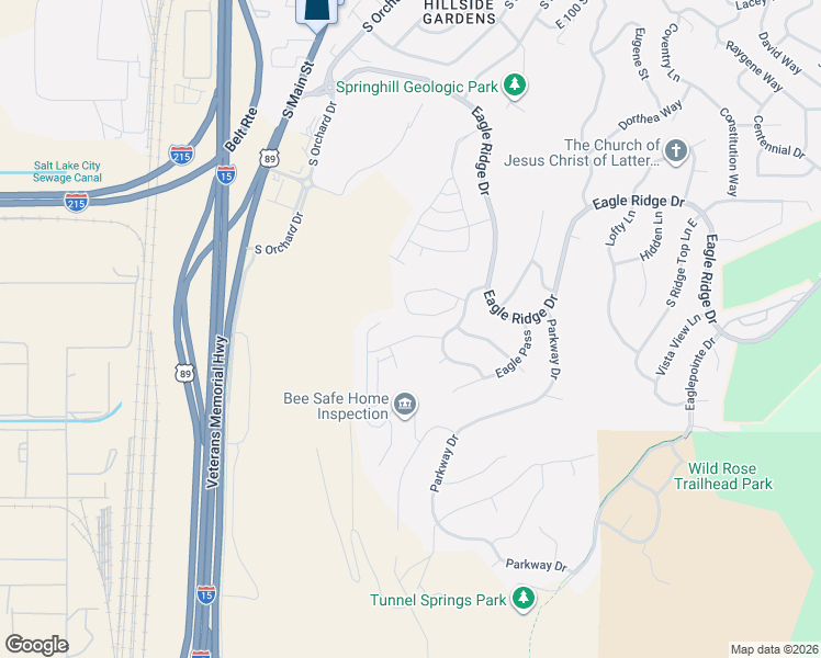 map of restaurants, bars, coffee shops, grocery stores, and more near 194 Edgecrest Lane in North Salt Lake