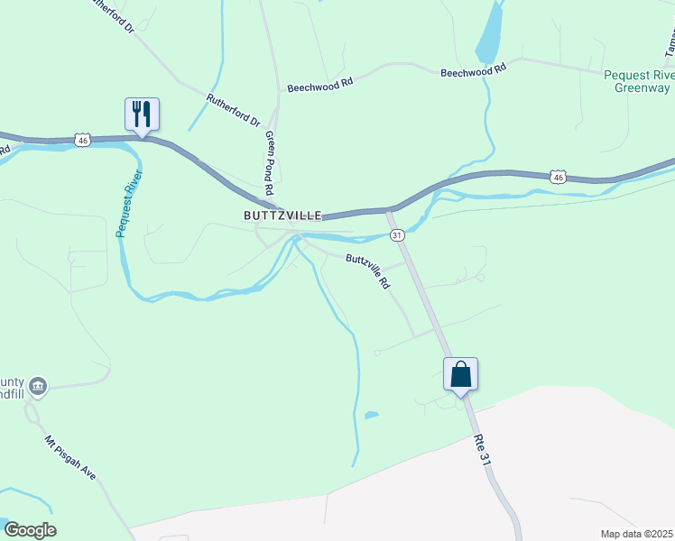 map of restaurants, bars, coffee shops, grocery stores, and more near 38 Buttzville Road in White