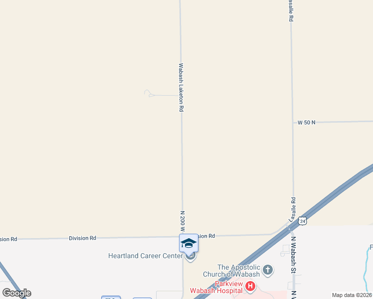 map of restaurants, bars, coffee shops, grocery stores, and more near 2-630 Wabash Laketon Road in Wabash