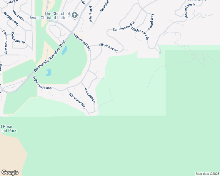 map of restaurants, bars, coffee shops, grocery stores, and more near South Tanglewood Loop in North Salt Lake