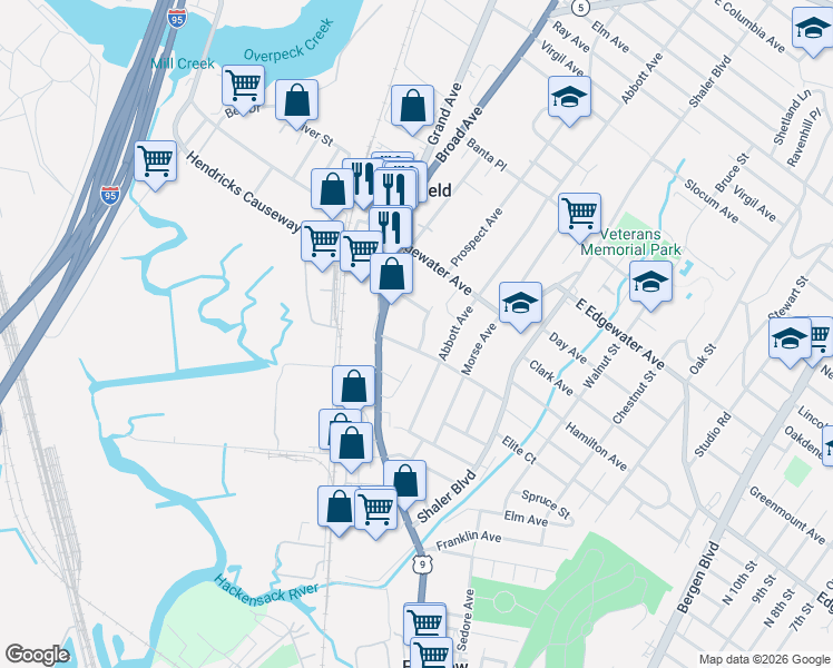 map of restaurants, bars, coffee shops, grocery stores, and more near 891 Lancaster Road in Ridgefield